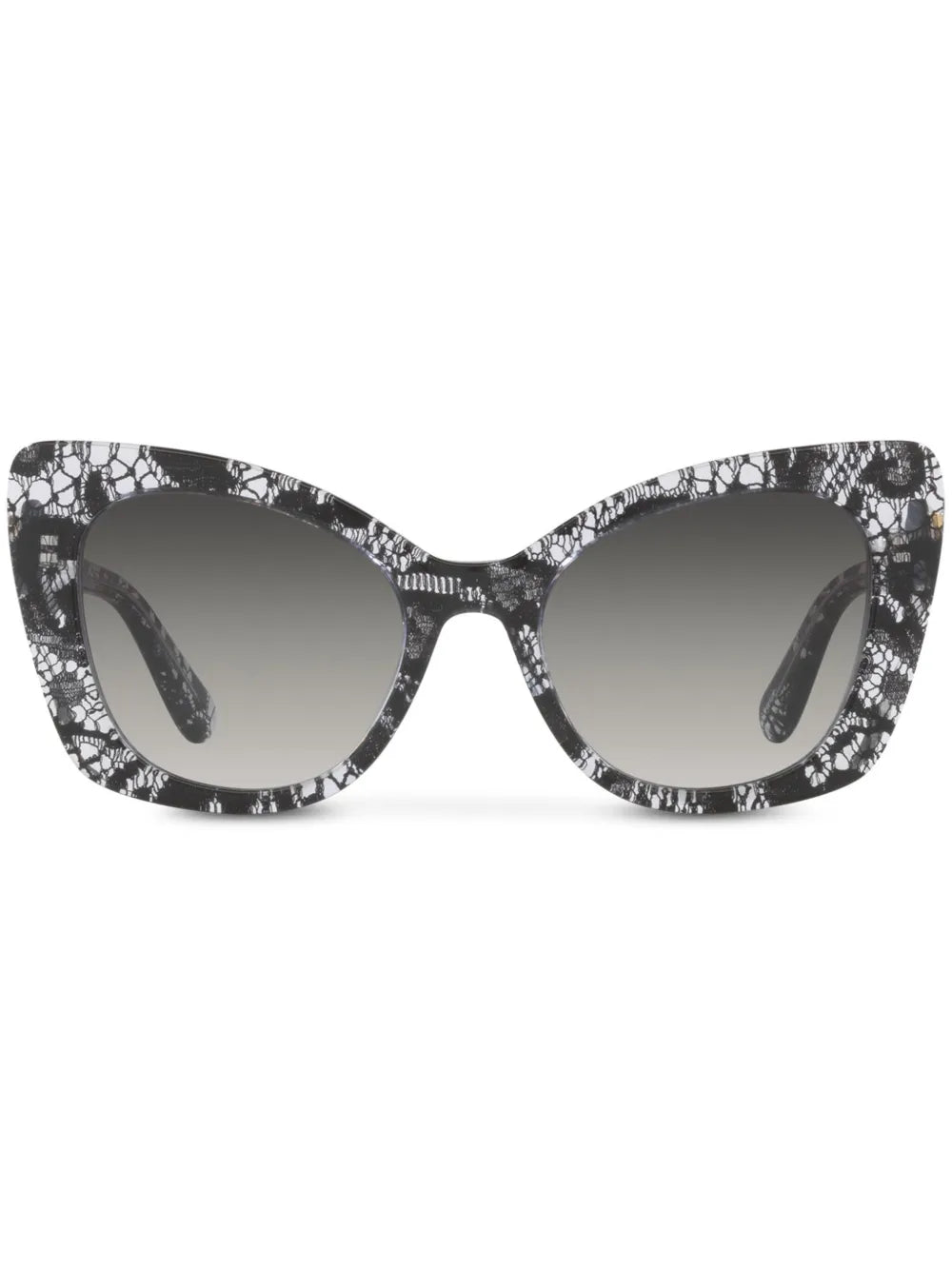 lace-print cat-eye frame sunglasses