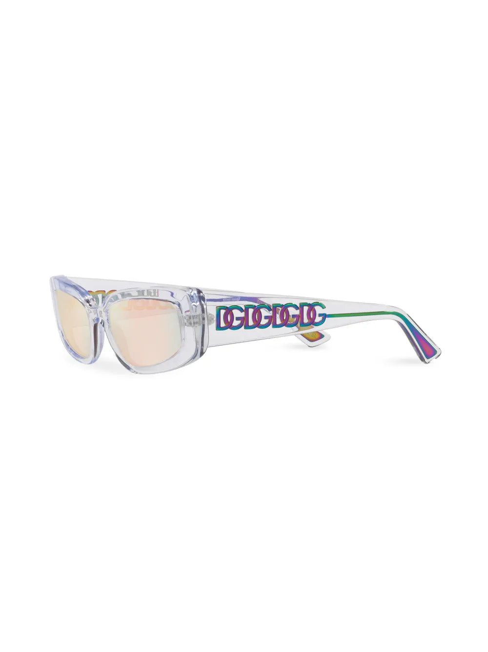 transparent rectangle-frame sunglasses