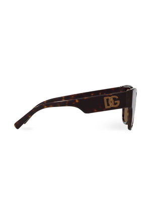 tortoiseshell-effect butterfly-frame sunglasses