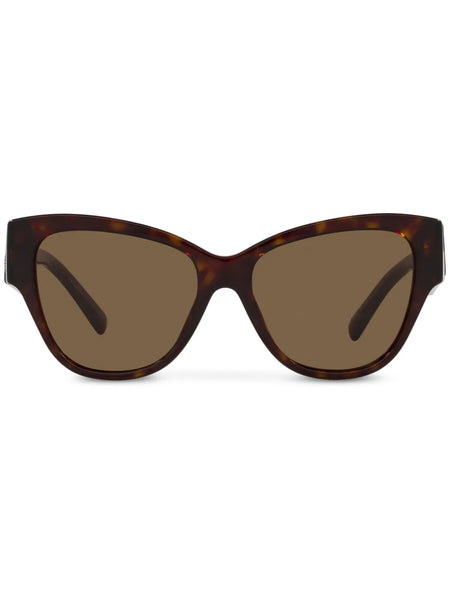 tortoiseshell-effect butterfly-frame sunglasses