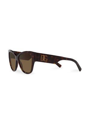 tortoiseshell-effect butterfly-frame sunglasses