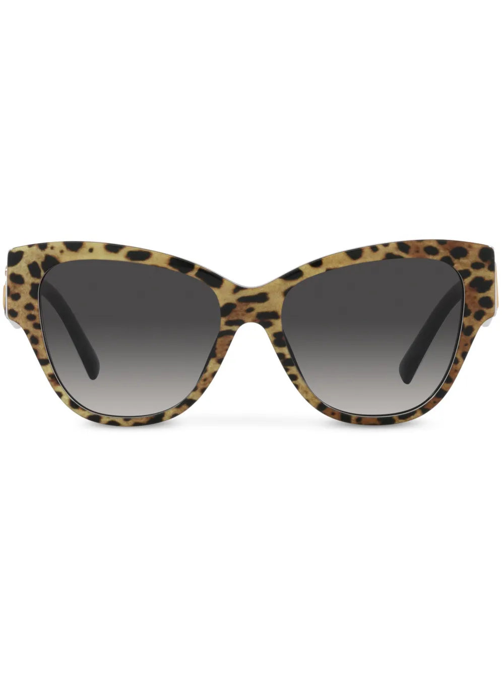 leopard-print butterfly-frame sunglasses
