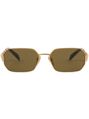 triangle-logo rectangle-frame sunglasses