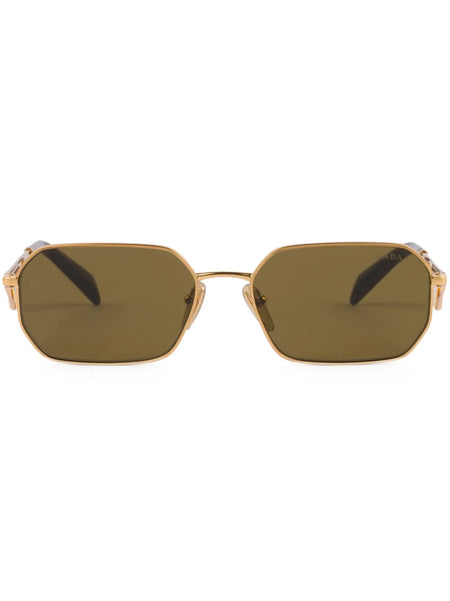 triangle-logo rectangle-frame sunglasses