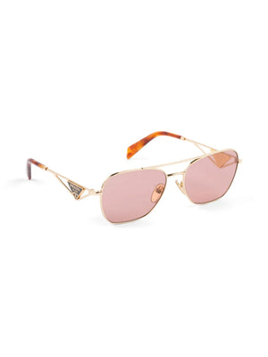 triangle-logo pilot-frame sunglasses