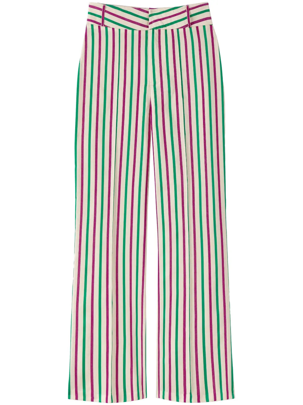 Yoshi striped pattern trousers
