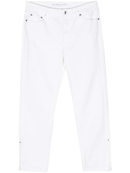 cropped cotton jeans