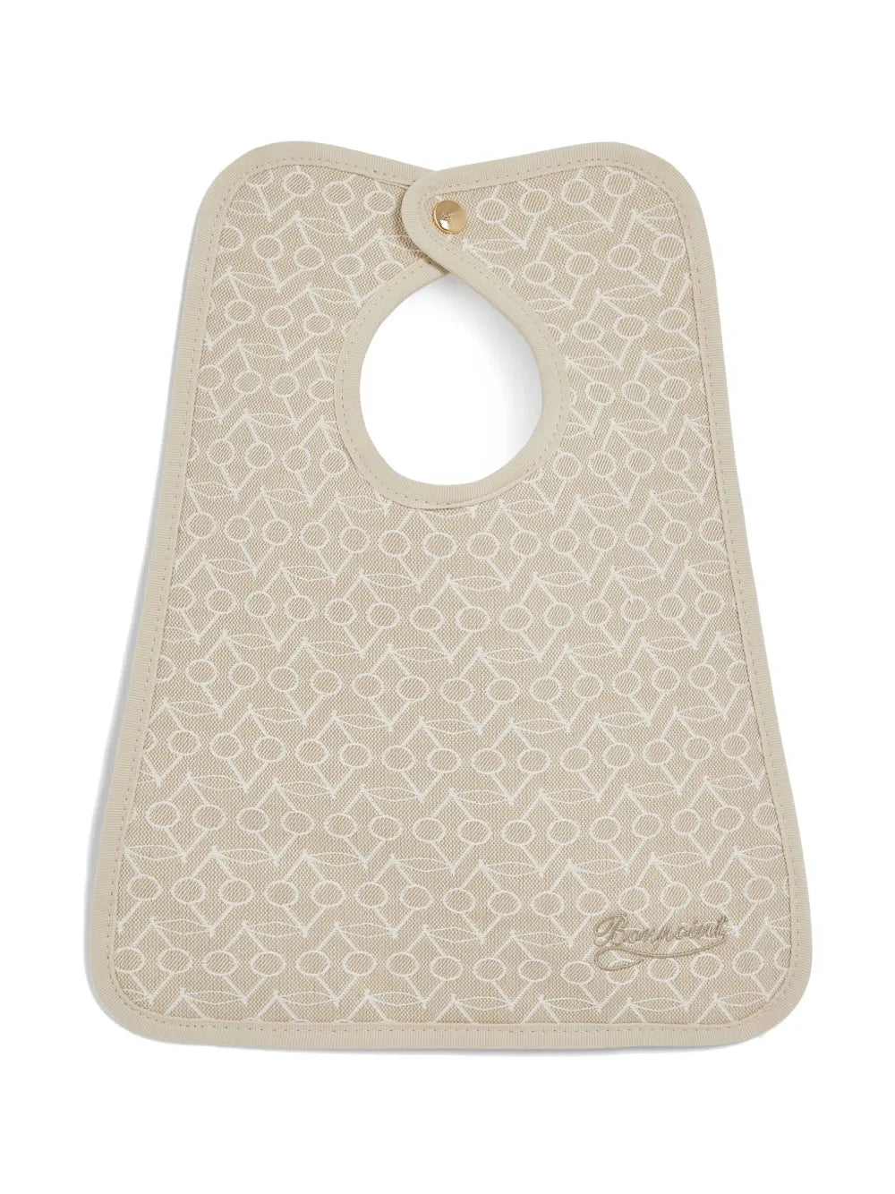 Clip logo-jacquard cotton bib