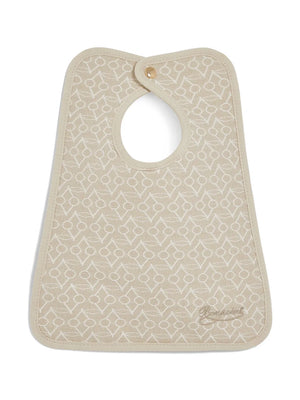 Clip logo-jacquard cotton bib