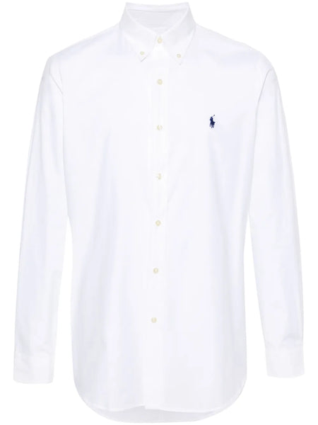 Polo Pony-embroidered poplin shirt