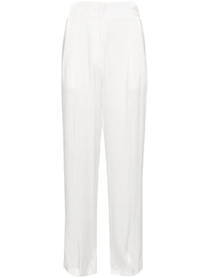 wide-leg satin trousers