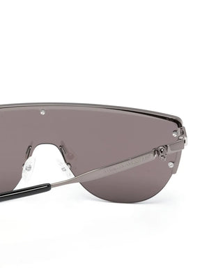 skull-stud shield-frame sunglasses