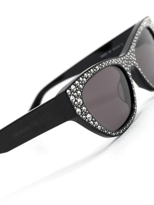 rhinestone-embellished cat-eye sunglasses