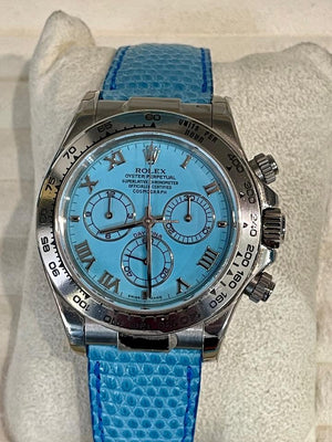 Rolex | Daytona | 116519 | White gold | 40 mm | Leather | Blue | Automatic
