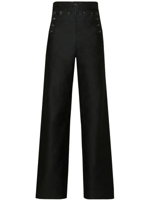 wide-leg satin trousers