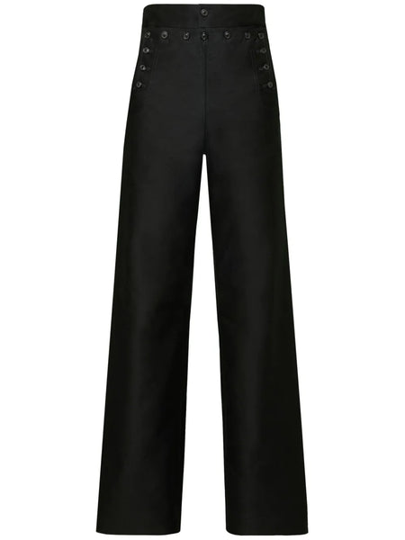 wide-leg satin trousers