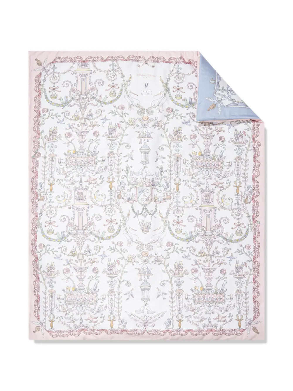 x Caitlin Wilson toile de Jouy-print reversible quilt