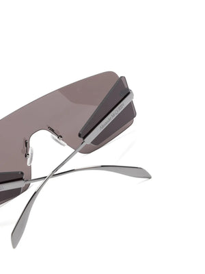 oversize shield-frame sunglasses