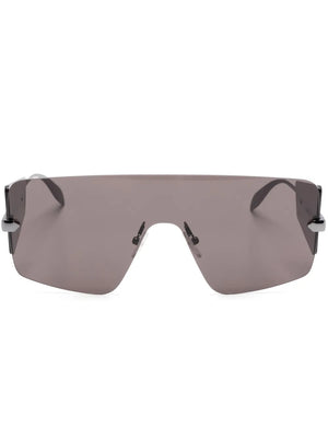 oversize shield-frame sunglasses