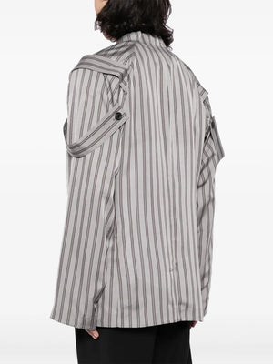 epaulette-detail pinstripe blazer