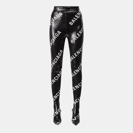 Sequinned Sock Boot Leggings