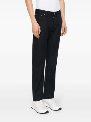 scarf-detail straight trousers