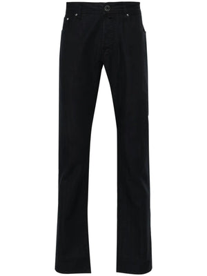 scarf-detail straight trousers