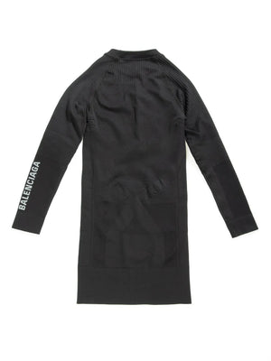 long-sleeved ribbed minidress