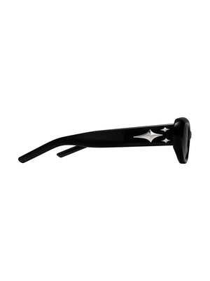 Cuff oval-frame sunglasses