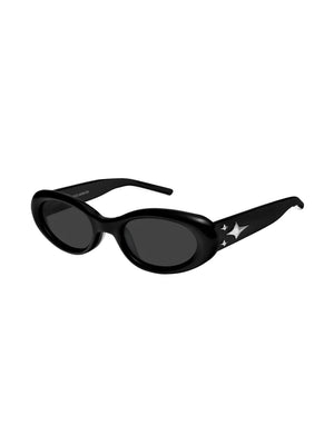 Cuff oval-frame sunglasses