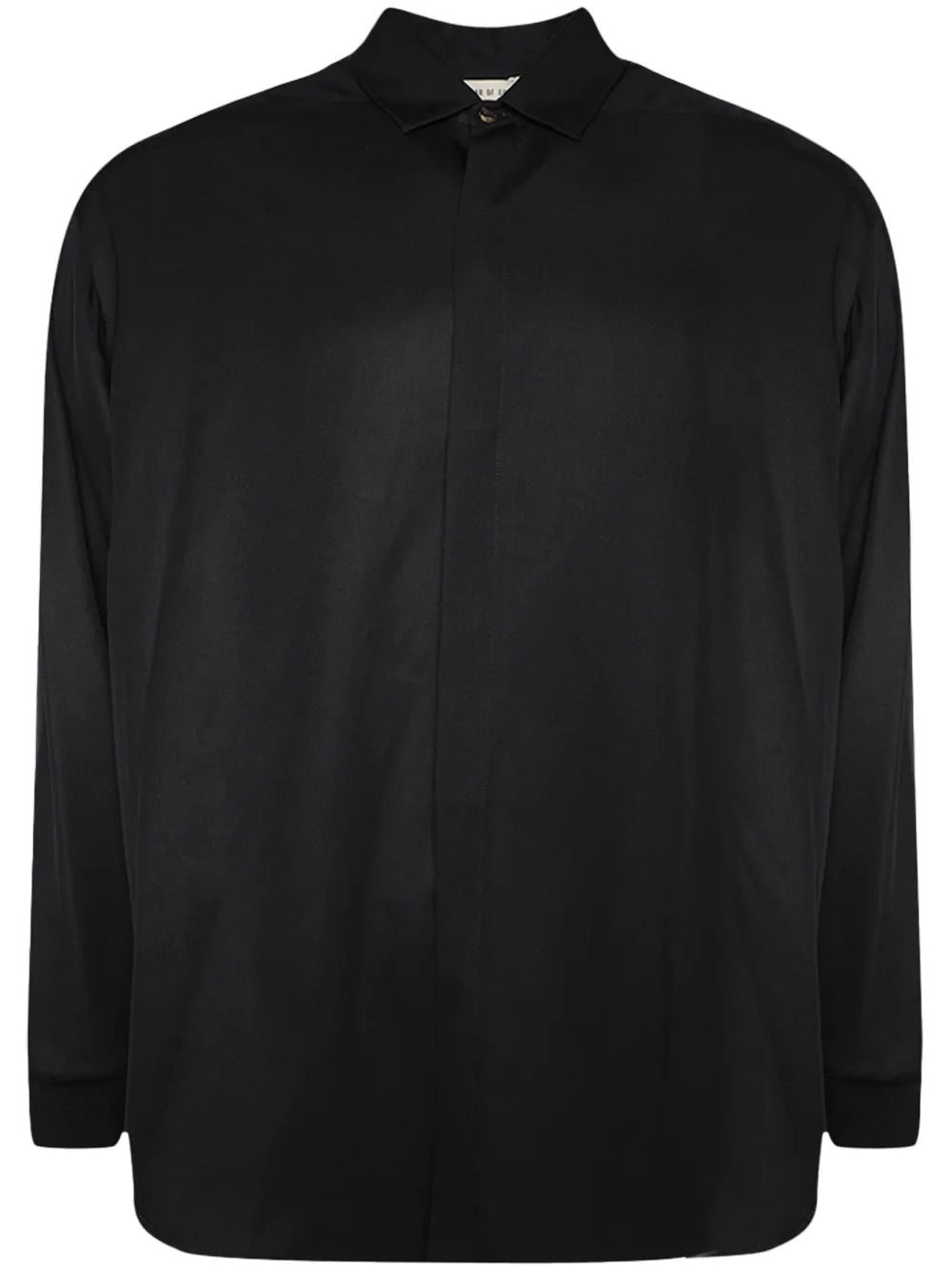 layered drop-shoulder shirt