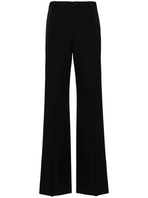 straight-leg tailored wool trousers