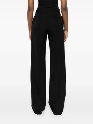 straight-leg tailored wool trousers