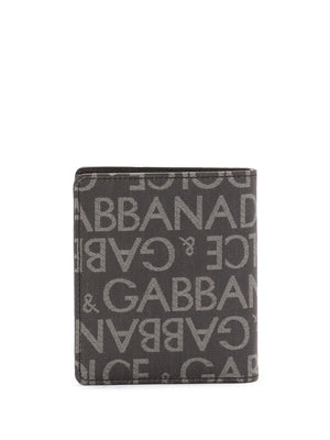 coated jacquard bi-fold card holder