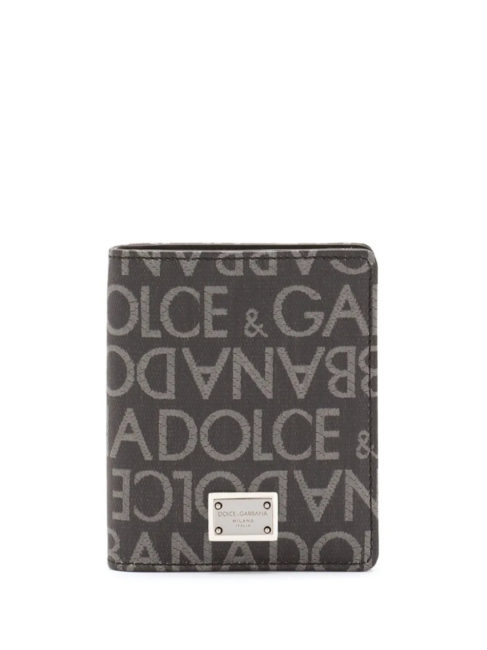 coated jacquard bi-fold card holder