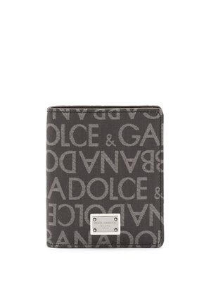 coated jacquard bi-fold card holder