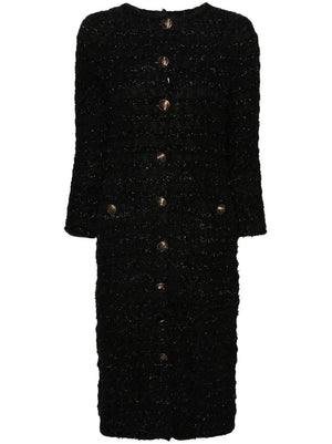 tweed button-up dress