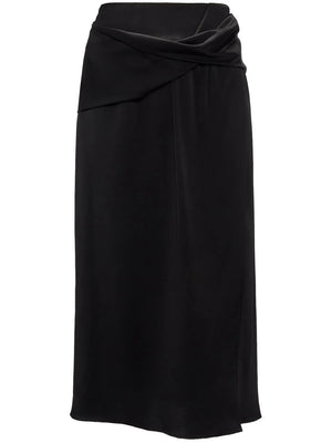 draped midi skirt