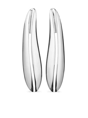 Elongated Wave clip-on earrings