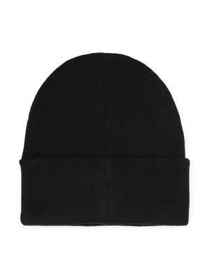 logo-detail ribbed-knit beanie