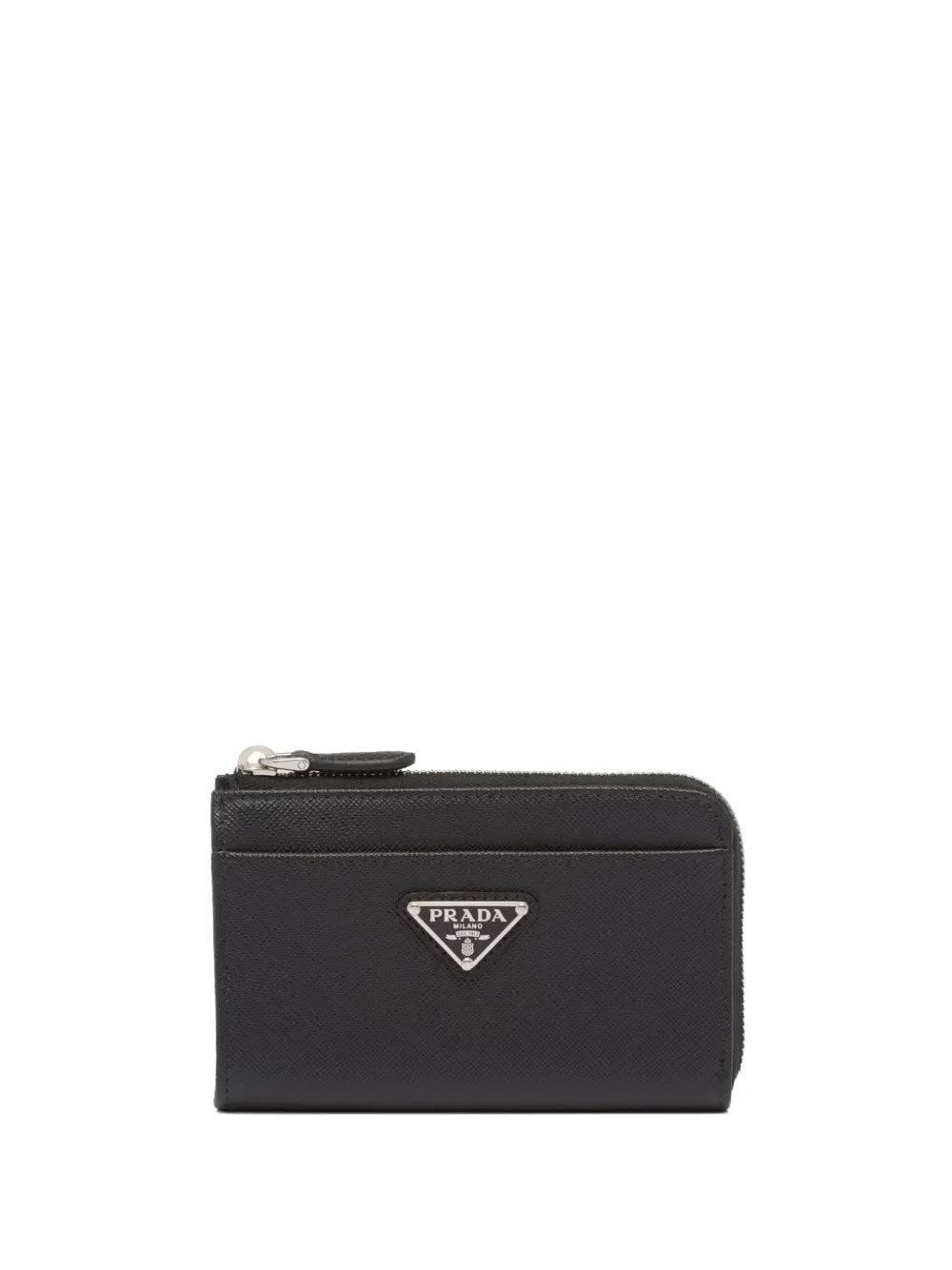triangle-logo leather keychain