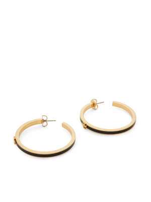 Kira enamel hoop earrings