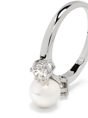 Matrix crystal pearl ring