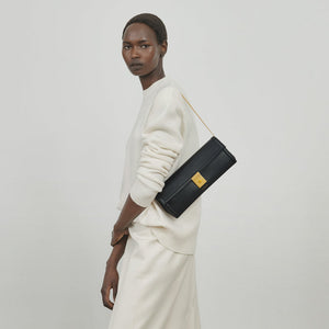DeMellier The Paris Clutch black smooth
