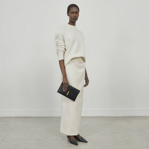 DeMellier The Tokyo Clutch off-white smooth