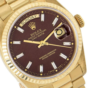 Rolex | Day-Date | 18038 | Yellow gold | 36mm mm | Yellow gold | Red | Automatic