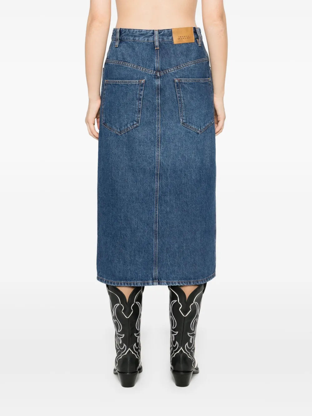 Vandy denim midi skirt