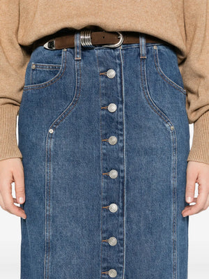 Vandy denim midi skirt