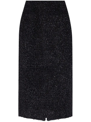 tweed midi skirt