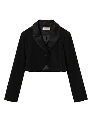 single-breasted cropped blazer